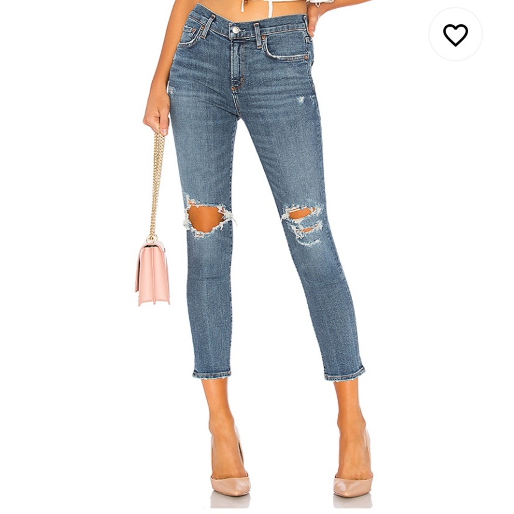 AGOLDE Sophie High Rose Skinny Crop size 27